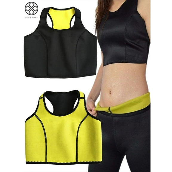Luxtrada Women's Waist Trainer Body Shaper Weight Loss Sweat Fat Burning Slimming Sauna Openbust Corset Vest Shapewear Tank Top (Size,S)