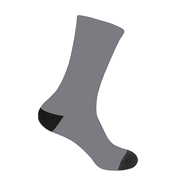 TIEVOSA DIY Custom Socks with Picture Funny Print Photo Socks Customized Novelty Sock for Men Women(Grey)