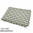 thumbnail image 5 of Chevron Floor Pillow Lounger Cover, Curvy Zig Zag Lines in Vertical Direction Floral Colorful Herringbone, Nap Mat Printed Fabric Case for 5 Pillows, 88" x 36", Multicolor, by Ambesonne, 5 of 5