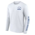 thumbnail image 2 of Men's Fanatics Branded White Los Angeles Dodgers Pressbox Long Sleeve T-Shirt, 2 of 3