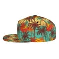 thumbnail image 3 of Fotbe Colorful Hawaii Palms Flat Bill Visor Cap Classic Snapback Hat Polyester Foam Trucker Hat Trucker Cap Adjustable Baseball Cap, 3 of 9