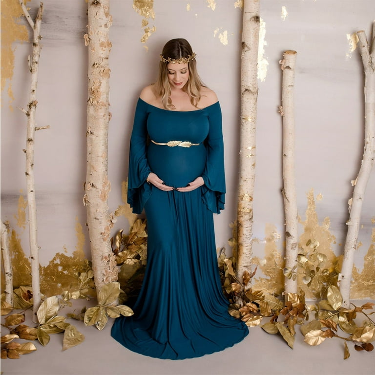 Barn maksimere protektor Tangnade Plus Size Maternity Dress Fashion Women Pregnants Photography  Props Off Shoulders Maternity Solid Dress - Walmart.com