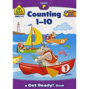 Angle View: School Zone Preschool Workbooks, Counting 1-10