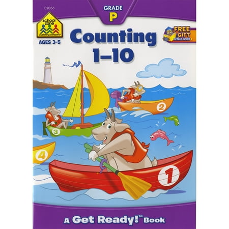 School Zone Preschool Workbooks, Counting 1-10