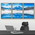 thumbnail image 2 of wall26 Framed Canvas Print Wall Art Set Winter Mountain Forest Reflection Nature Wilderness Photography Realism Rustic Landscape Colorful Cool for Living Room, Bedroom, Office - 24"x36"x3 N, 2 of 5