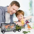 thumbnail image 4 of Juguete de dinosaurio, coche infantil, 3 dinosaurios pequeños al azar, para niña y niño, juguete de dinosaurio para niño de 3 años (verde), 4 of 4