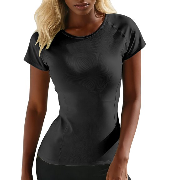 T Shirts for Women Stretchy Slim Fit Mesh Back Long Sleeve Yoga Gym Sports Workout Shirt Summer Tops
