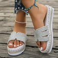 thumbnail image 1 of Tranfacy Chaussures d'Été, Sandales à Plateforme pour Femmes, Pantoufles Confortables à Bout Rond Décontractées pour la Plage, 1 of 4