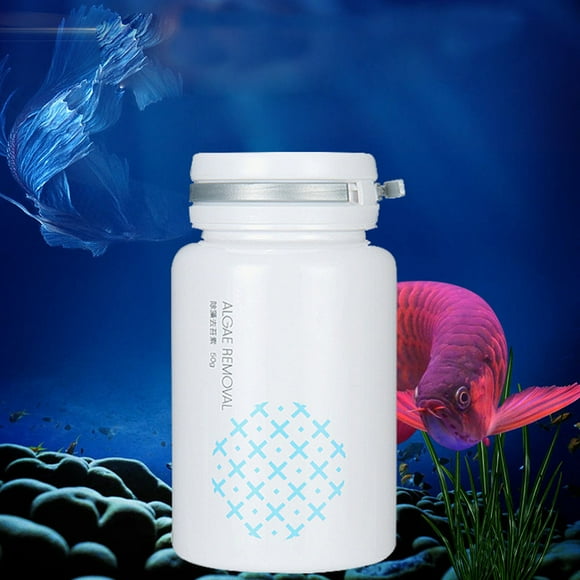 Flmtop 50g Agent Répulsif aux Algues Granulaires Réservoir d'Eau d'Aquarium Algicide Blanc