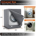 thumbnail image 2 of Washer/Dryer Cover for Front Load,Washing Machine Cover Waterproof,Dustproof and Anti-UV,Heavy Duty Oxford Washer Covers for Outside,27"W x 33"D x 39"H -Gray, 2 of 7