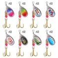 thumbnail image 3 of BIBABLYKE Fishing Spinner Hard Baits Spoon Fishing Lure with Storage Bag Artificial Baits Spinner Blinkers Fishing Part, 3 of 8