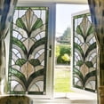 thumbnail image 3 of Vintage Geometric Glass Window Privacy Film, Glass Window Film for Bathroom & Front Door, Static Cling Decorative Window Stickers Day and Night Privacy Sun Heat Blocking,17.7"x39.4", 3 of 5
