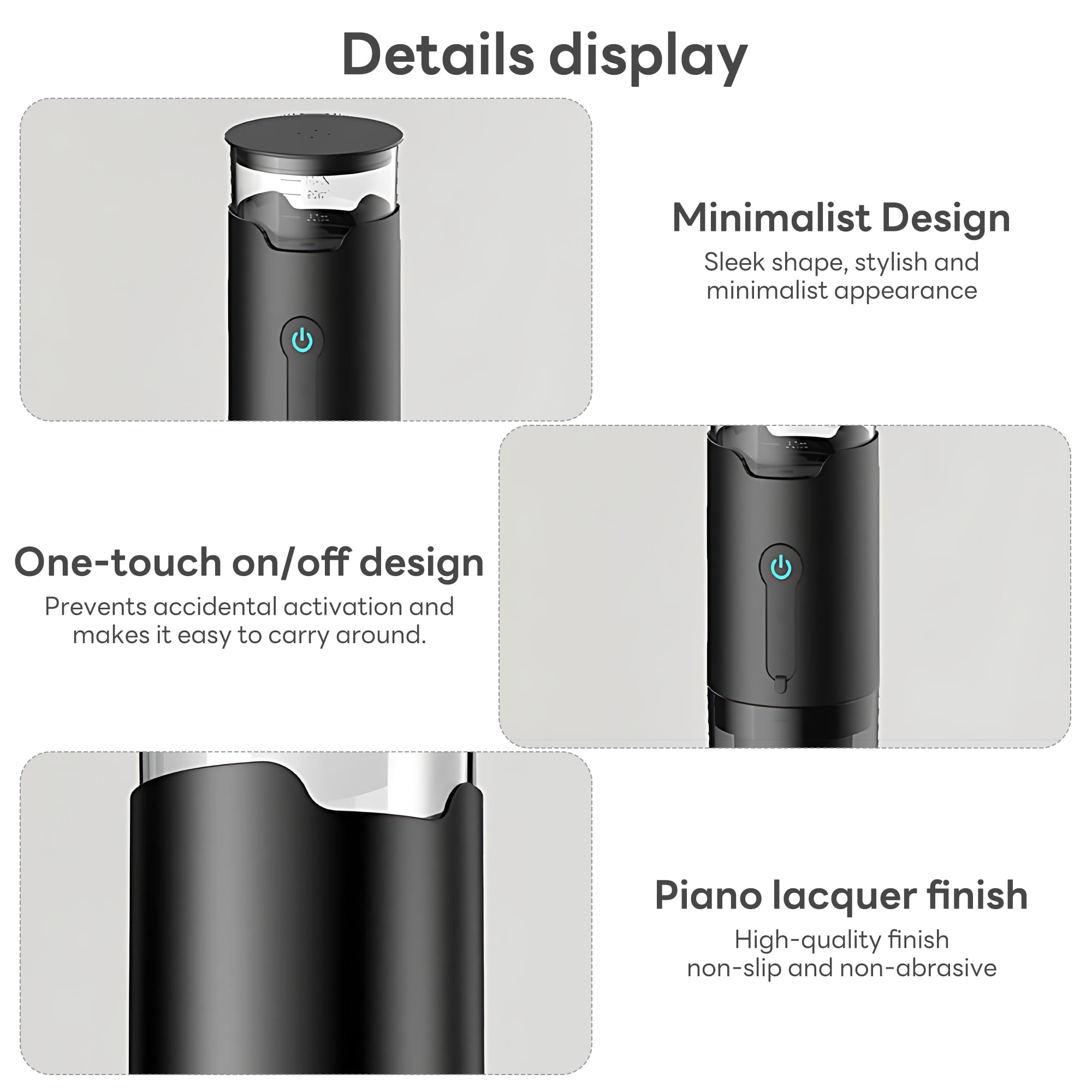 INSMART Portable Espresso Maker,Espresso Machine with 2000mAh Battery,Self-Heating Mini Coffee Machine for Camping Travel Office Home,15Bar,Ideal for Car, Office,Capsule Dual-Use