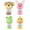 thumbnail image 2 of Luvable Friends Baby Girl Cotton Animal Hooded Towel, Bunny, One Size, 2 of 4