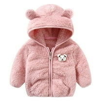 Aayomet Coat For Boys Kids Boys Girls Hooded Denim Jacket Zipper Coat Outerwear,Pink 6-9 Months