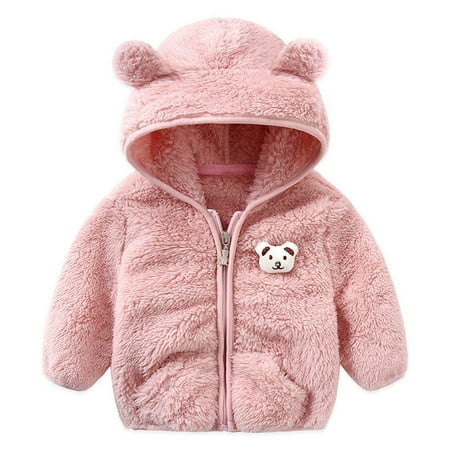 

LEEy-world Toddler Boy Clothes Infant Hooded Outerwear Jumpsuit Coat Rabbit Ear Thick Boys Romper Jacket Baby Girls Winter Boys Coat&jacket Pink