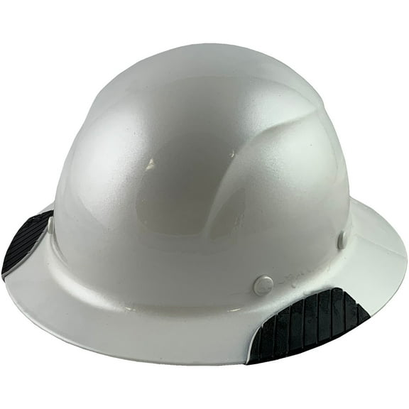 Lift Safety Actual Carbon Fiber Hard Hat - Full Brim Pearl White with Tote