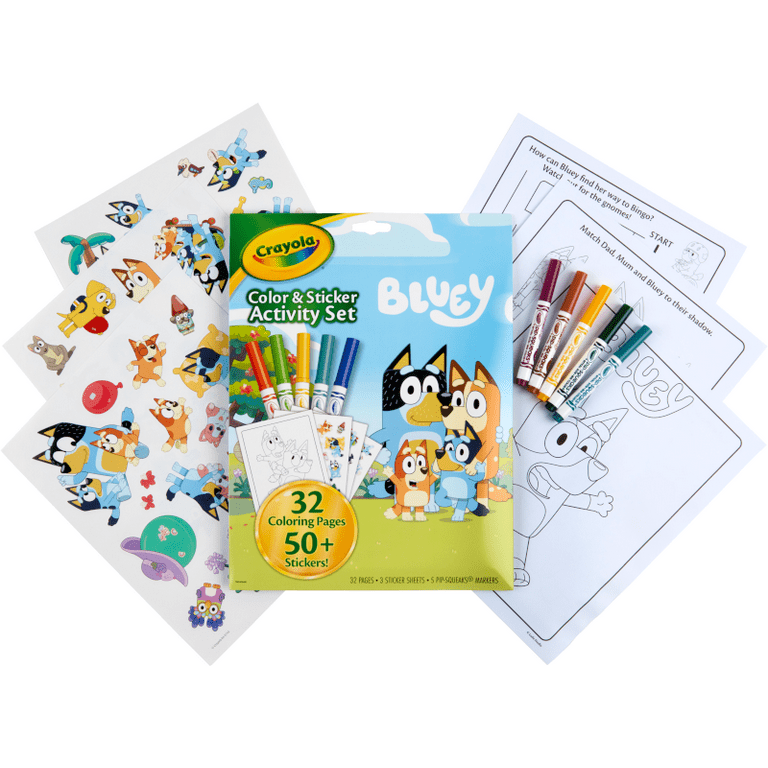 Crayola Bluey Carry Along Color & Sticker Activity Set with