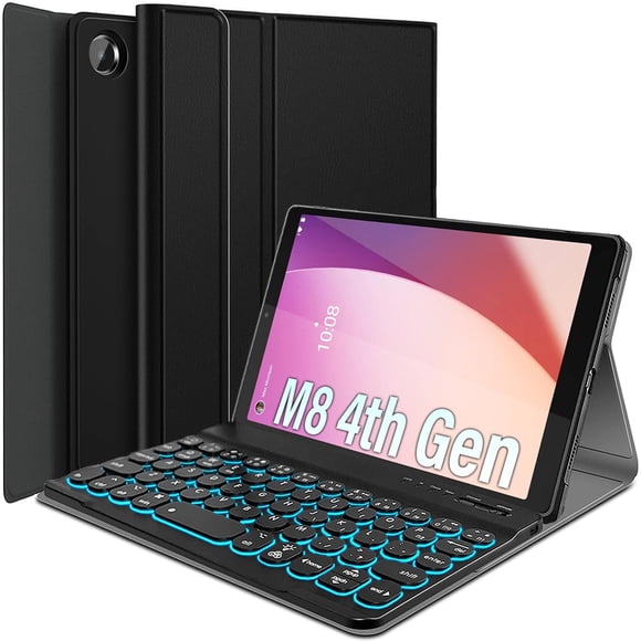 Funda con Teclado Inalámbrico Wineecy para Lenovo Tab M8 4ta Generación 8"