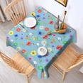 thumbnail image 2 of Pioneer Flower Floral Print Pattern Square Tablecloth, Waterproof Wipeable Spillproof Washable Table Cover for Home Kitchen Party Decor, 42"x42", 2 of 6