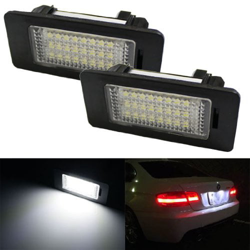 White License Plate Light Car Number Lamp 18 SMD 2Pcs Full LED Error Free Assembly Replacement For BMW E53 X5 1999-2003 X3