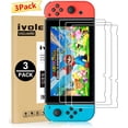 thumbnail image 1 of [3 Pack] Screen Protector Tempered Glass for Nintendo Switch, iVoler Transparent HD Clear Anti-Scratch Screen Protector, 1 of 5