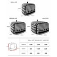 thumbnail image 2 of Gray Black Plaid Toaster Cover 2 Slice, Small Kitchen Appliance Covers, Vintage Star Greyish Buffalo Lattice Toaster Oven Cover with Loop, Bread Machine Cover Polyester Dust Cover Protection, 2 of 4