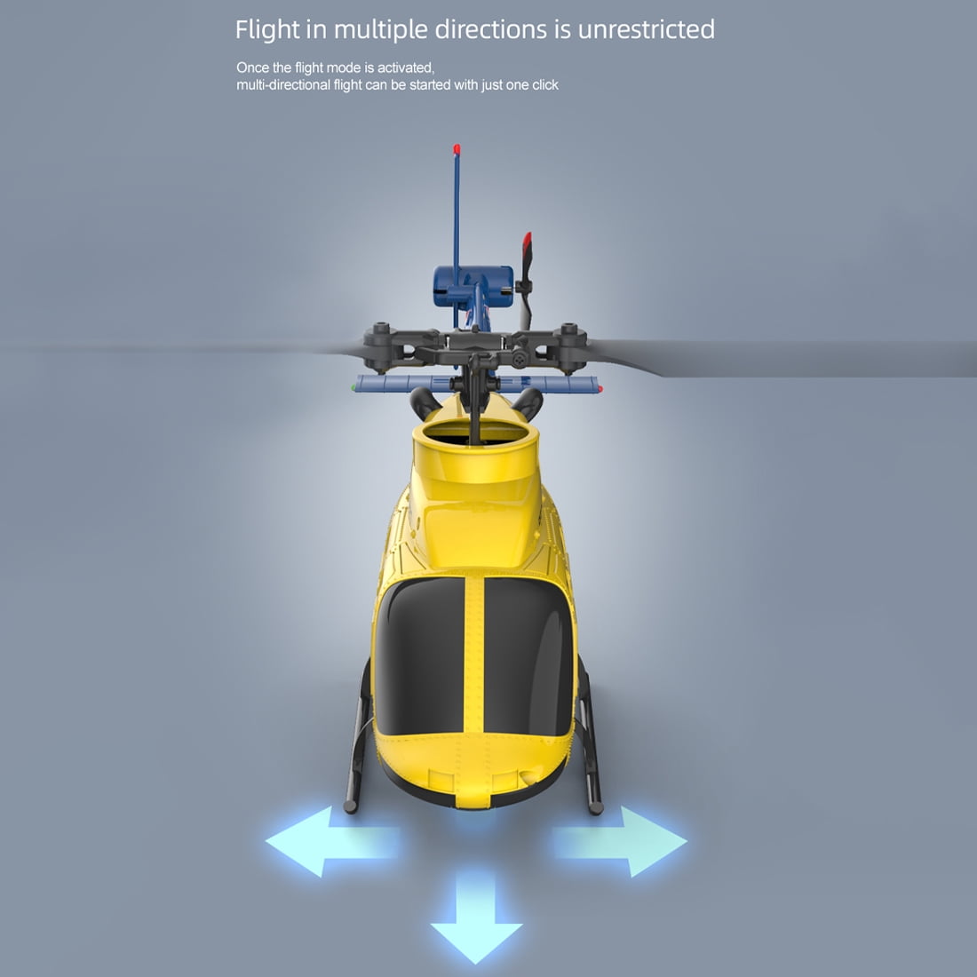 RC ERA A60 Mini Bell206 RC Helicopter, 6-Channel Gyro Stabilized Aircraft with Altitude Hold & One-Key Takeoff, Indoor Outdoor Remote Control airplane for Teens & Adults