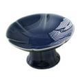 thumbnail image 3 of FashionCha Ceramic Dessert Stand Footed Fruit Plate for Cupcakes Donuts Kitchen Counter Deep Blue, 3 of 9