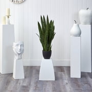 Nearly Natural 35 Sansevieria Artificial Plant in Plastic Planter, Green