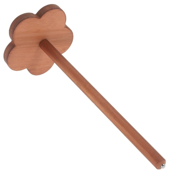 Masteelf Bamboo Yarn Holder with Smooth Surface and Rotatable Design for Knitting Projects Light Brown