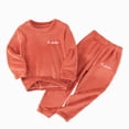 thumbnail image 4 of KPOPLK Pajamas for Girls Cute Graphic Print Long Sleeves & Plaid Pant Clothes Winter Fall 2-Piece Soft PJS Set Size 11-12 Years,Wine, 4 of 4