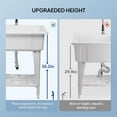 thumbnail image 4 of Ktaxon White Polypropylene 4.72 x 7.87 Inches Drainboard Sink, 4 of 9