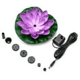 thumbnail image 6 of Solar Fountain, Solar Power Pump Water Lily Bird Bath Fountain with 6 Different Water Style Sprayers,Artificial Floating Lotus Flowers Pumps for Fish Pond Garden Patio Aquarium and Outdoor Pool Decor, 6 of 8