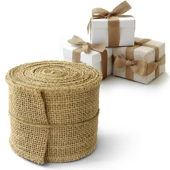 Burloptuous Burlap Ribbon, 3 Inch x 10 Yard, Crafting Ribbon
