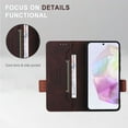 thumbnail image 4 of For Samsung Galaxy A56 5G Wallet Case with Credit Card Holder/Cash Slot, Vintage PU Leather RFID Blocking Folio Book Flip Kickstand Magnetic Clasp Protective Phone Cover for Women Men,Brown, 4 of 9