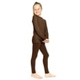 thumbnail image 2 of Stretch Is Comfort Oh so Soft Youth Girl's Set Long Sleeve Crew and Leggings Brown Medium, 2 of 6