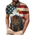 thumbnail image 2 of YTCAMLO Funny Golf Shirts for Men Summer Casual Collared American Flag Short Sleeve Graphic Tees Moisture Wicking Summer Outfits, J XXL, 2 of 5