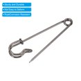 thumbnail image 4 of Uxcell Safety Pins 2.76 Inch Large Metal Sewing Pins Black 50Pcs, 4 of 5