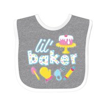 Inktastic Lil' Baker Icing and Cake Boys or Girls Baby Bib