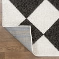 thumbnail image 5 of JONATHAN Y ATHENS 2 x 8 Runner Rug, Draper Geometric Diamond Pattern - White/Charcoal, ATH100A-28, 5 of 6