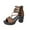 Brown, variant on Womens Sandals Multi Strap Wrap Around Elevated Chunky Heel Open Toe Cut Out Design Office Wear High Heel Shoes