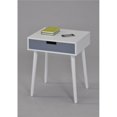 thumbnail image 1 of 1376-E Table de Nuit - Blanc & Gris, 22 x 16 x 19 Po., 1 of 1