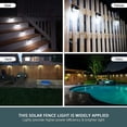 thumbnail image 5 of 8 Pack Solar LED Fence Garden Lights - Solar Outdoor Wireless For Railing Fences,, 5 of 5