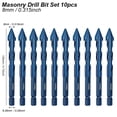 thumbnail image 6 of Concrete Drill Bit Set 4 Piece Multipurpose Carbide Tipped Triangular Bits 1/4" 5/16" 3/8" 1/2" for Tile Brick and Hard Stone Masonry Drilling, 6 of 9