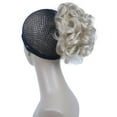 thumbnail image 3 of Short Ponytail Hair Piece Extension Wavy Claw Clip In/on Hairpiece, Light Blonde, 3 of 9
