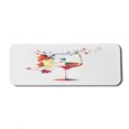 thumbnail image 1 of Winery Computer Mouse Pad, Wine Glass with Colorful Imaginary Growing Leaves Aroma Sommelier Relax Joy, Rectangle Non-Slip Rubber Mousepad Large, 31" x 12" Gaming Size, Multicolor, by Ambesonne, 1 of 2