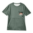 thumbnail image 4 of Gelikeya Women's Nursing Breastfeeding Shirts with Zipper Loose Fit Short Sleeve Maternity Top Nursing Clothes Green, Size XXL, 4 of 4