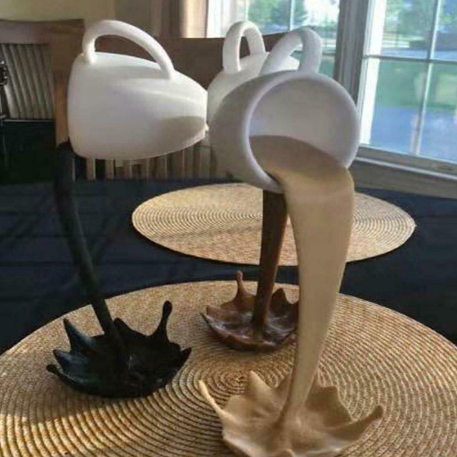 Jetec Floating Coffee Cup Mug Sculpture Mini Spilling Pouring Coffee Cup  Sculpture Accessories Funny…See more Jetec Floating Coffee Cup Mug  Sculpture
