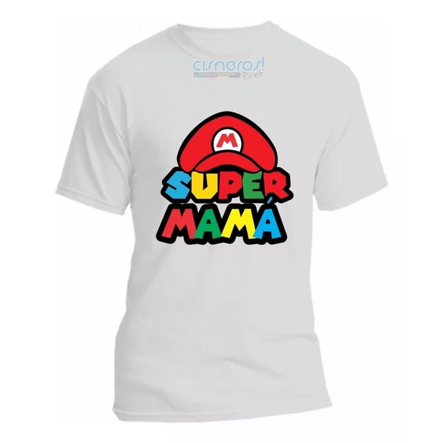 Playera Super Mama Mario Bros Todas Las Tallas